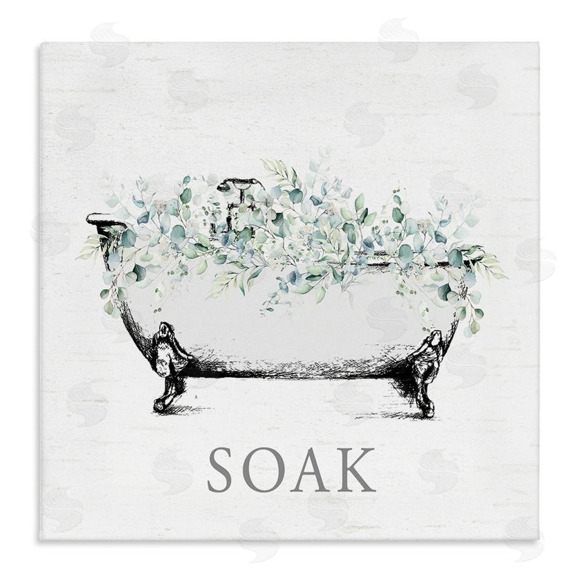 Lettered and Lined | Bathroom Tub with Eucalyptus