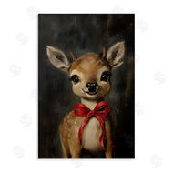 Lettered and Lined | Spotted Fawn with Red Bow