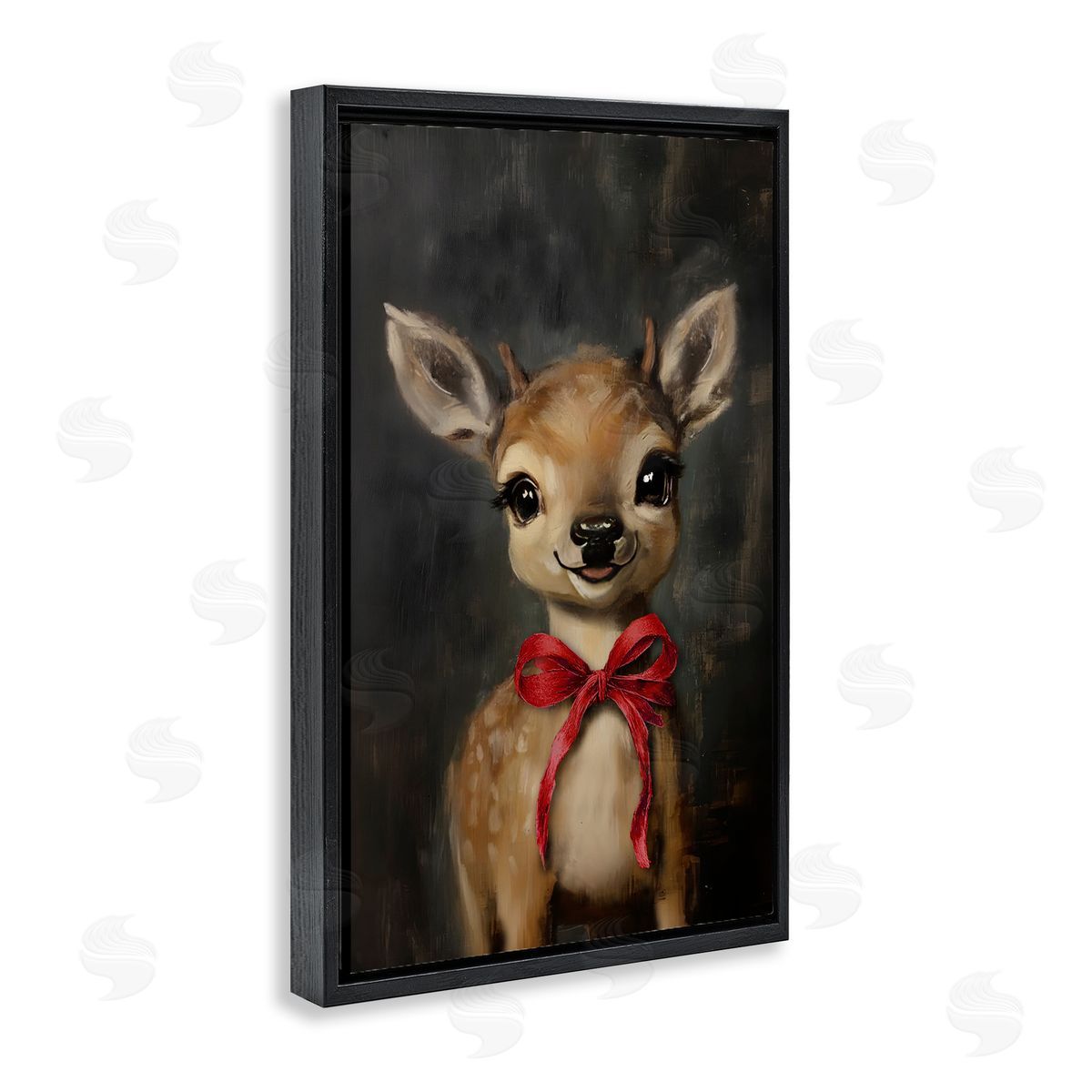 Lettered and Lined | Spotted Fawn with Red Bow