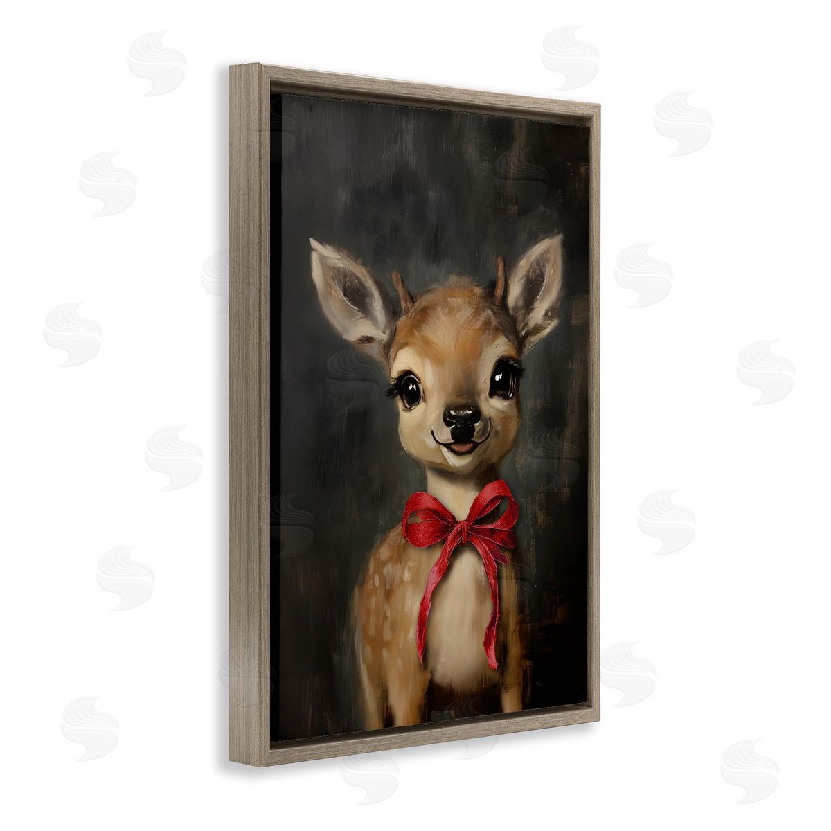 Lettered and Lined | Spotted Fawn with Red Bow