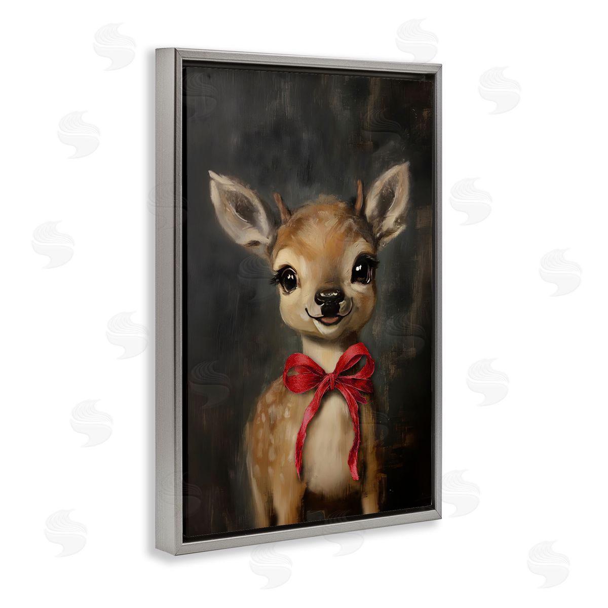 Lettered and Lined | Spotted Fawn with Red Bow