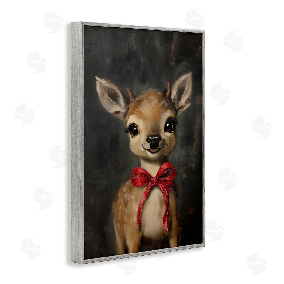 Lettered and Lined | Spotted Fawn with Red Bow