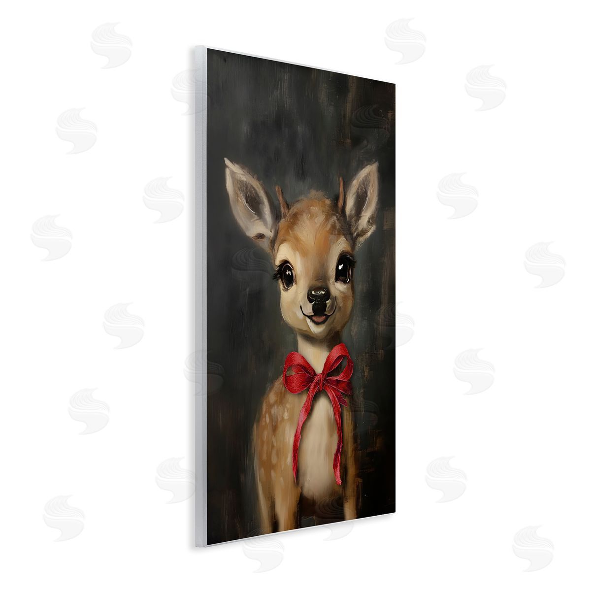 Lettered and Lined | Spotted Fawn with Red Bow
