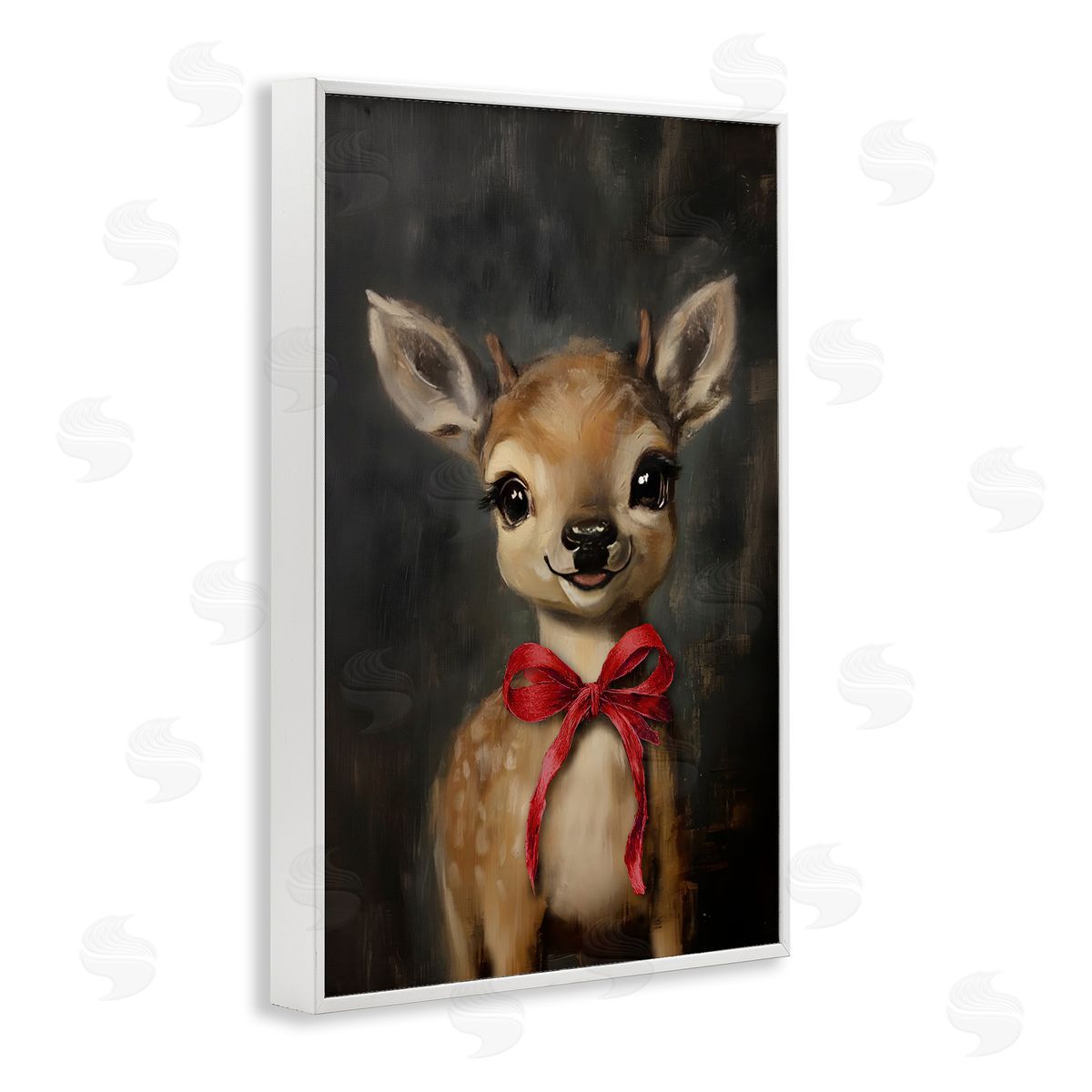 Lettered and Lined | Spotted Fawn with Red Bow