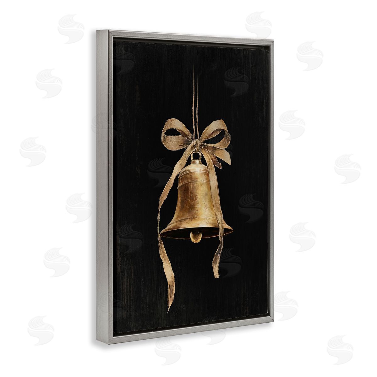 Lettered and Lined | Vintage Holiday Bell on Black
