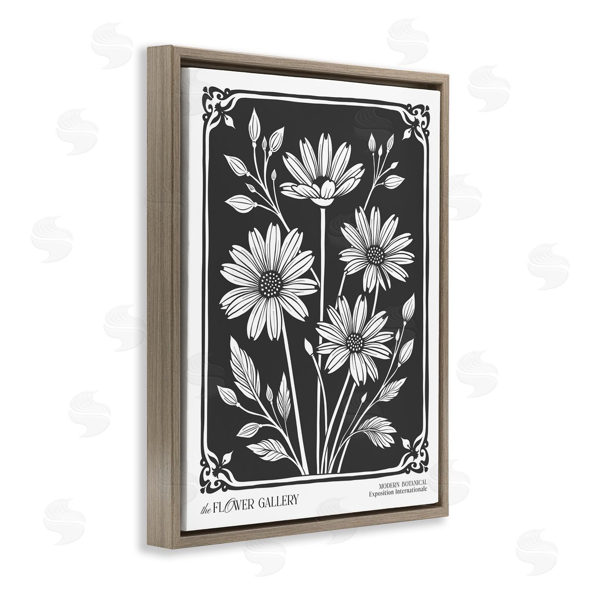 Lettered and Lined | Daisies with Vintage Border
