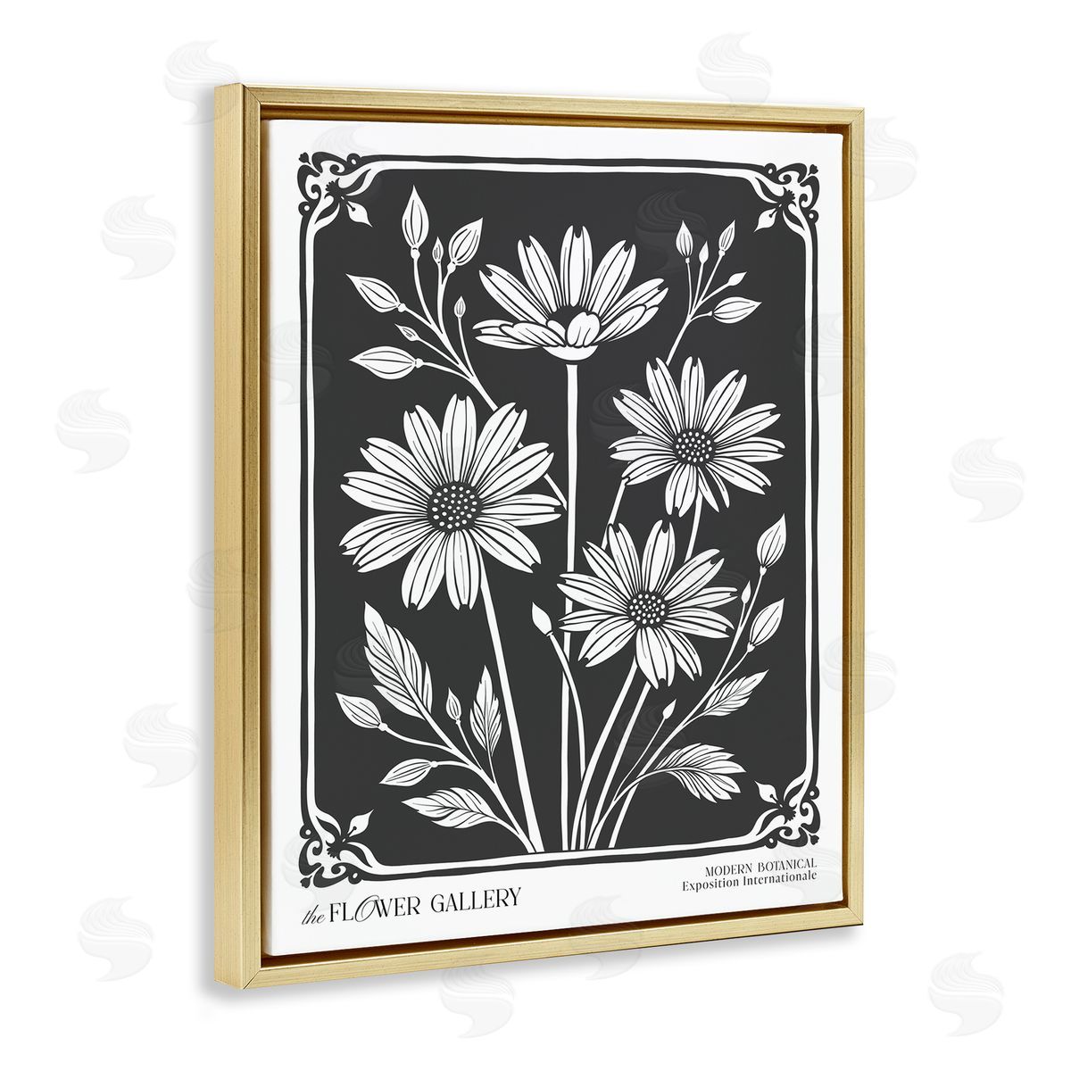 Lettered and Lined | Daisies with Vintage Border