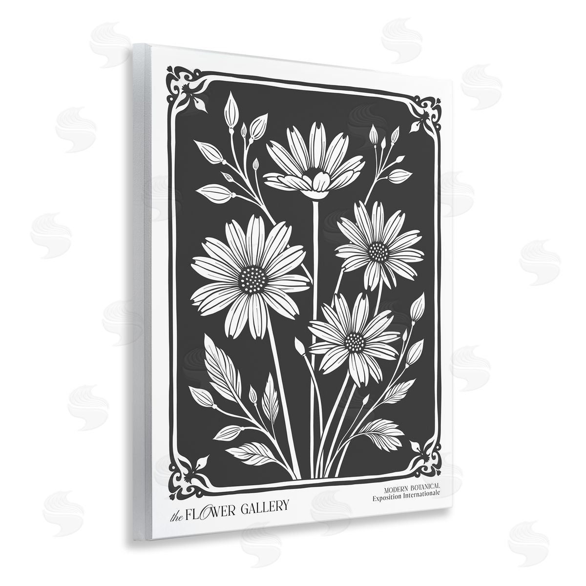Lettered and Lined | Daisies with Vintage Border