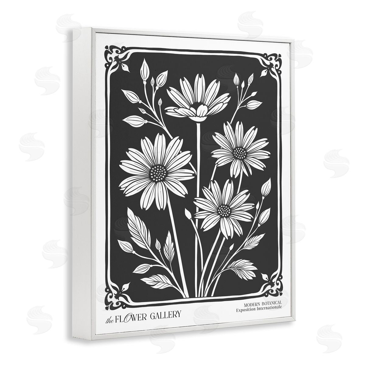 Lettered and Lined | Daisies with Vintage Border