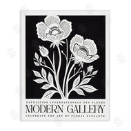 Lettered and Lined | Modern Gallery Flowers on Black