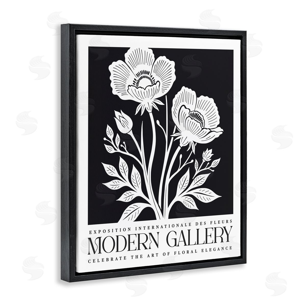 Lettered and Lined | Modern Gallery Flowers on Black