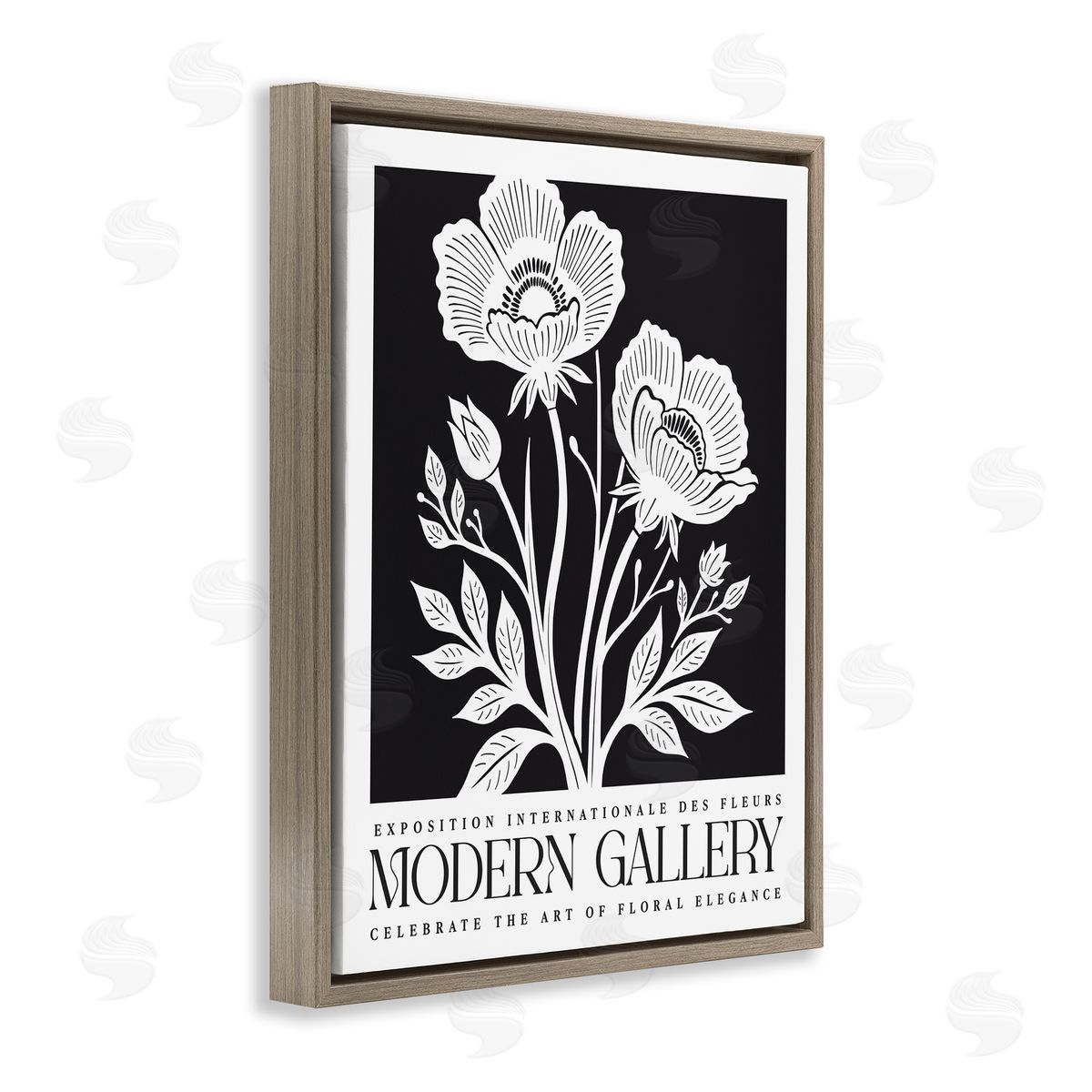 Lettered and Lined | Modern Gallery Flowers on Black