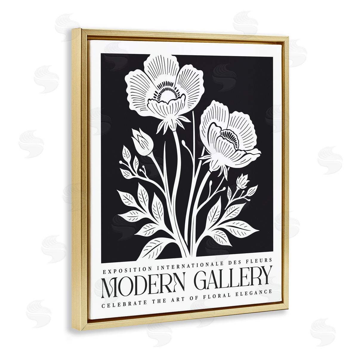Lettered and Lined | Modern Gallery Flowers on Black