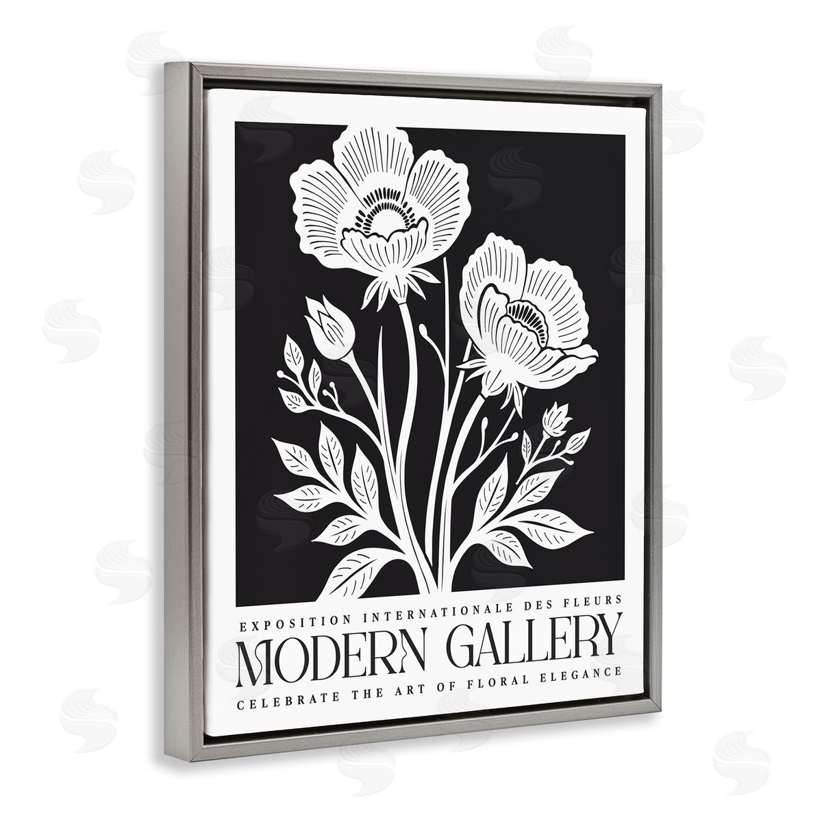 Lettered and Lined | Modern Gallery Flowers on Black
