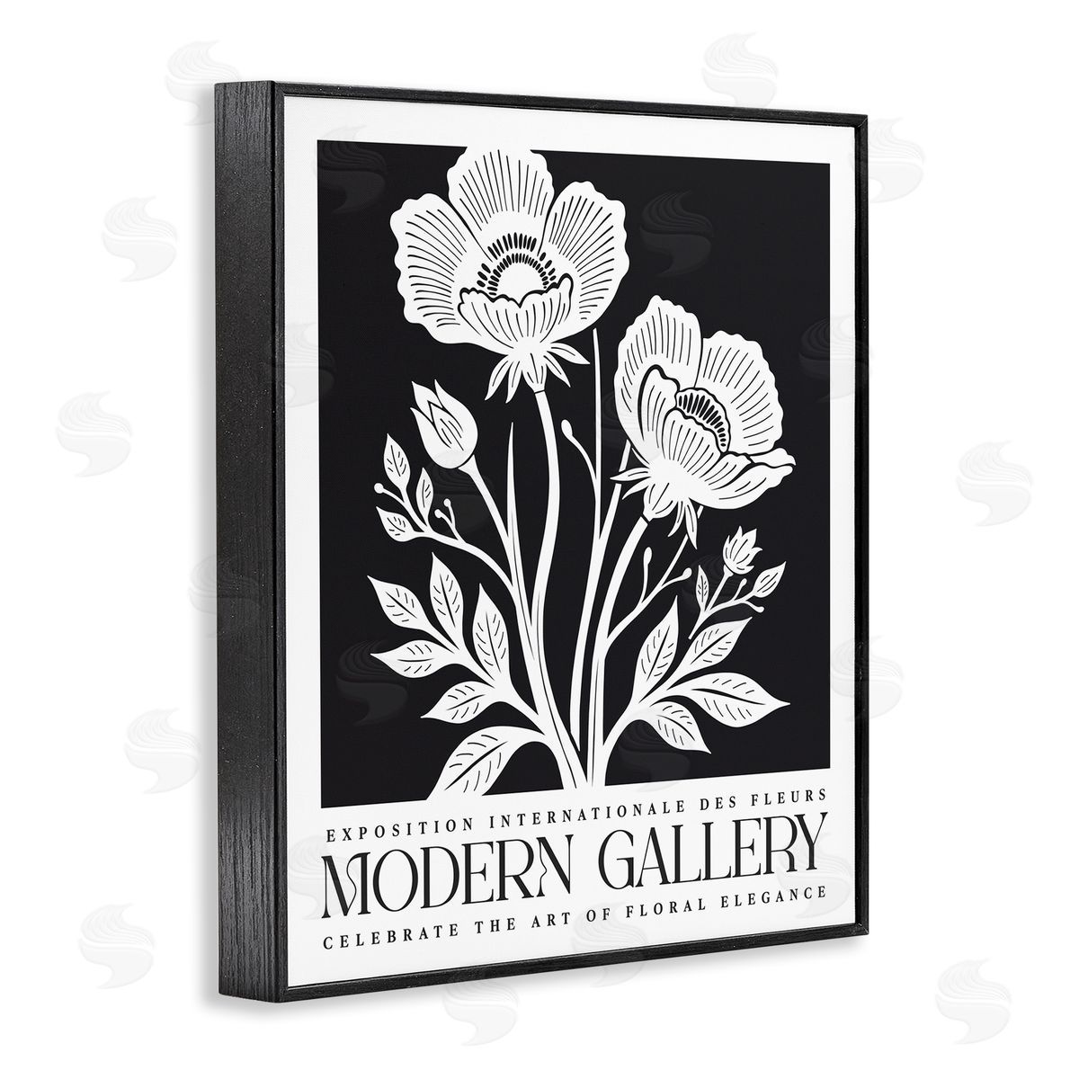 Lettered and Lined | Modern Gallery Flowers on Black
