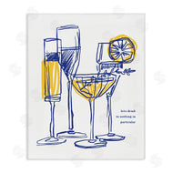 Lettered and Lined | Let's Drink Abstract Cocktail Glasses