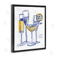 Lettered and Lined | Let's Drink Abstract Cocktail Glasses