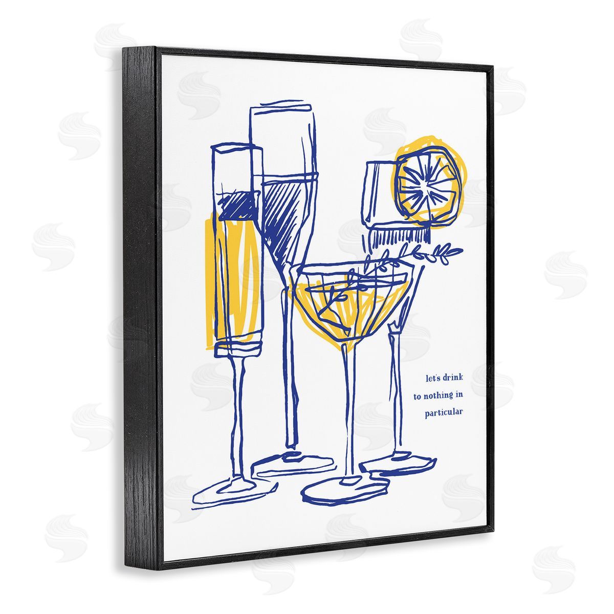 Lettered and Lined | Let's Drink Abstract Cocktail Glasses