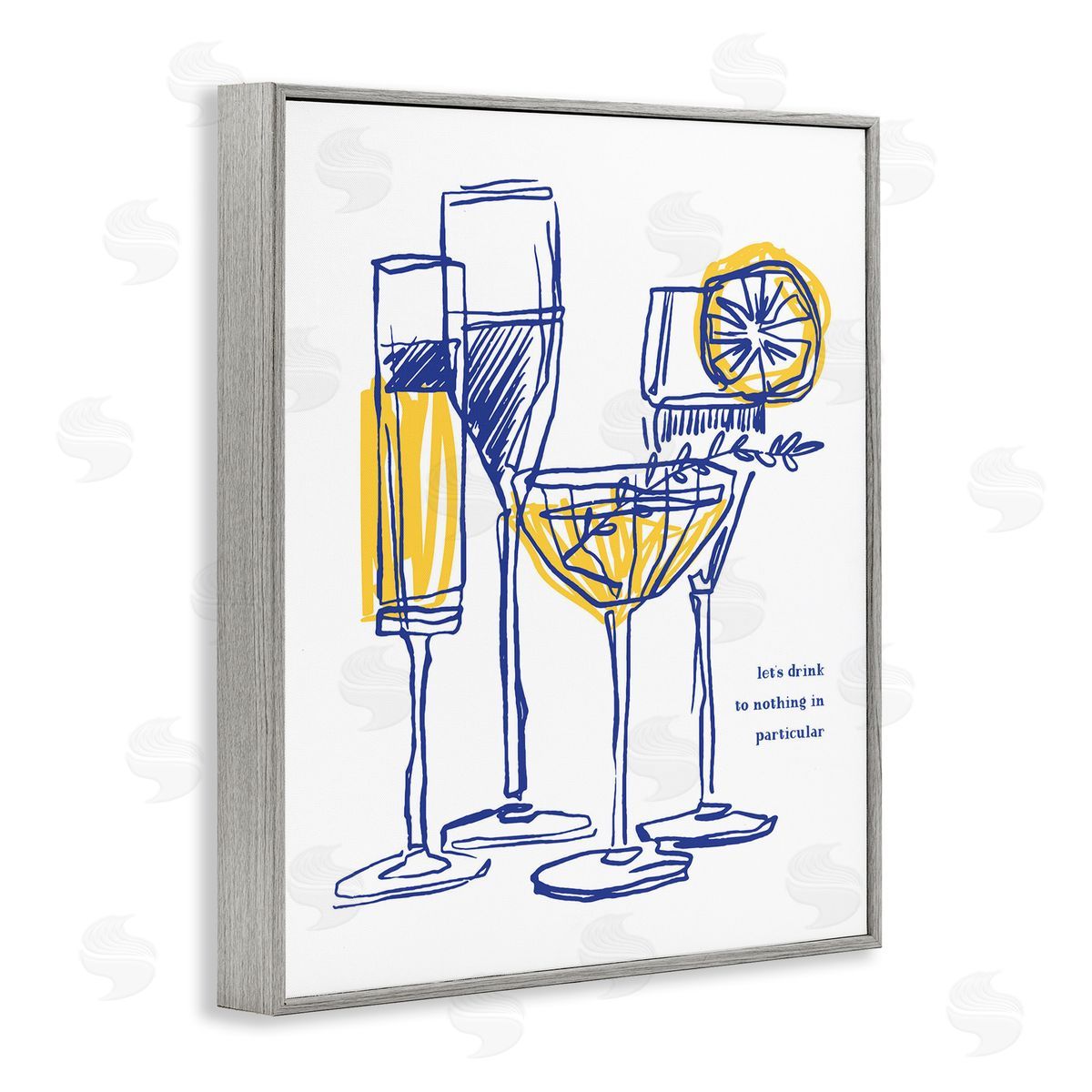 Lettered and Lined | Let's Drink Abstract Cocktail Glasses