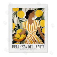 Lettered and Lined | Woman with Fruit Basket