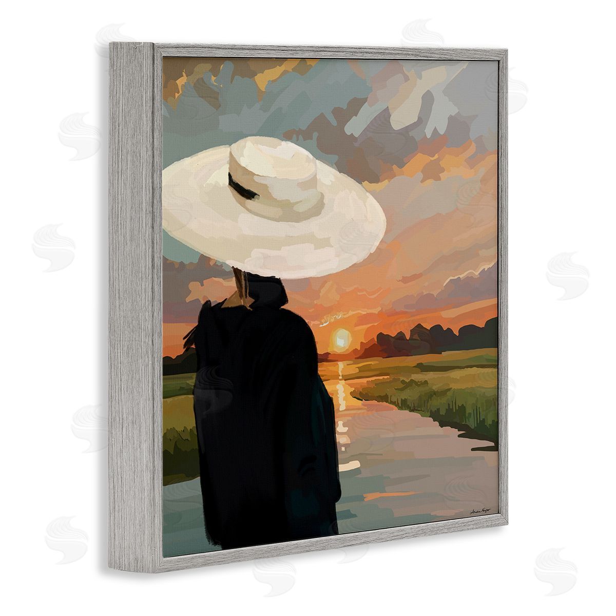 Amelia Noyes | Fashionable Woman Watching Sunset