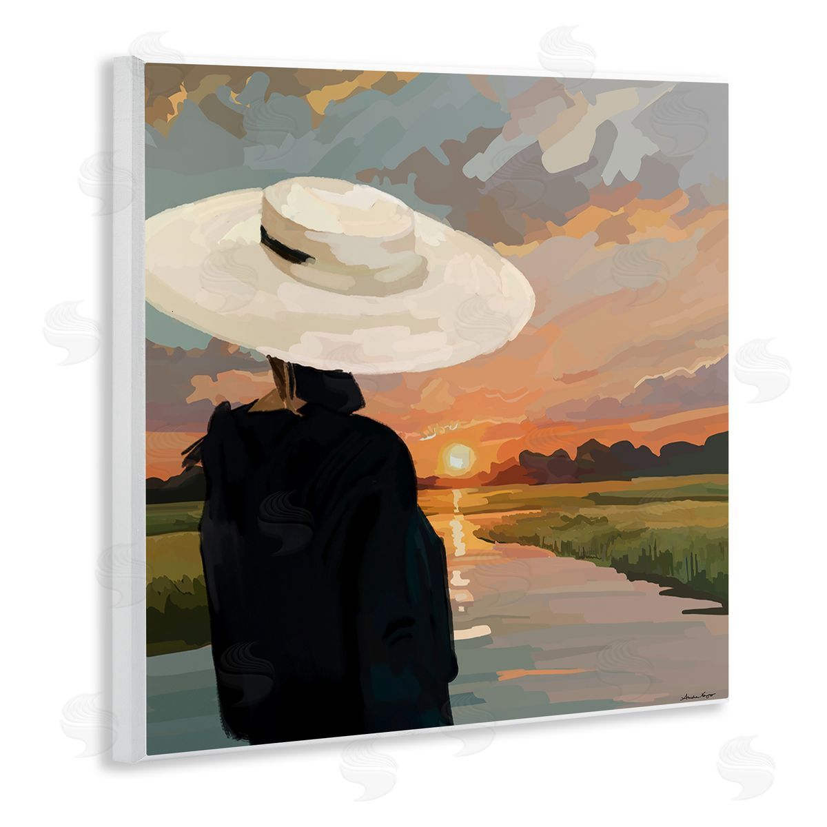 Amelia Noyes | Fashionable Woman Watching Sunset