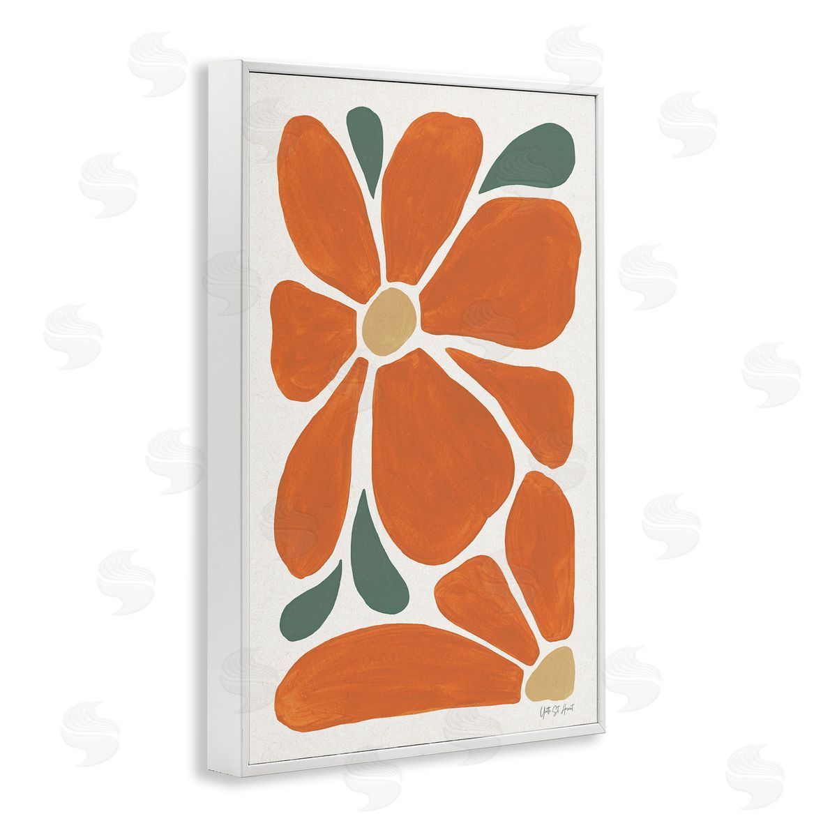 Yvette St. Amant | Minimal Mod Orange Flowers