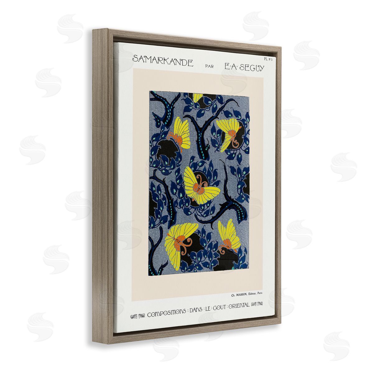 Public Domain | Vintage Pochoir Style Butterflies