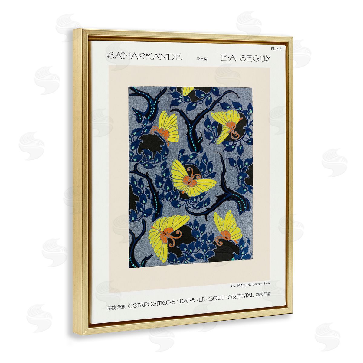 Public Domain | Vintage Pochoir Style Butterflies