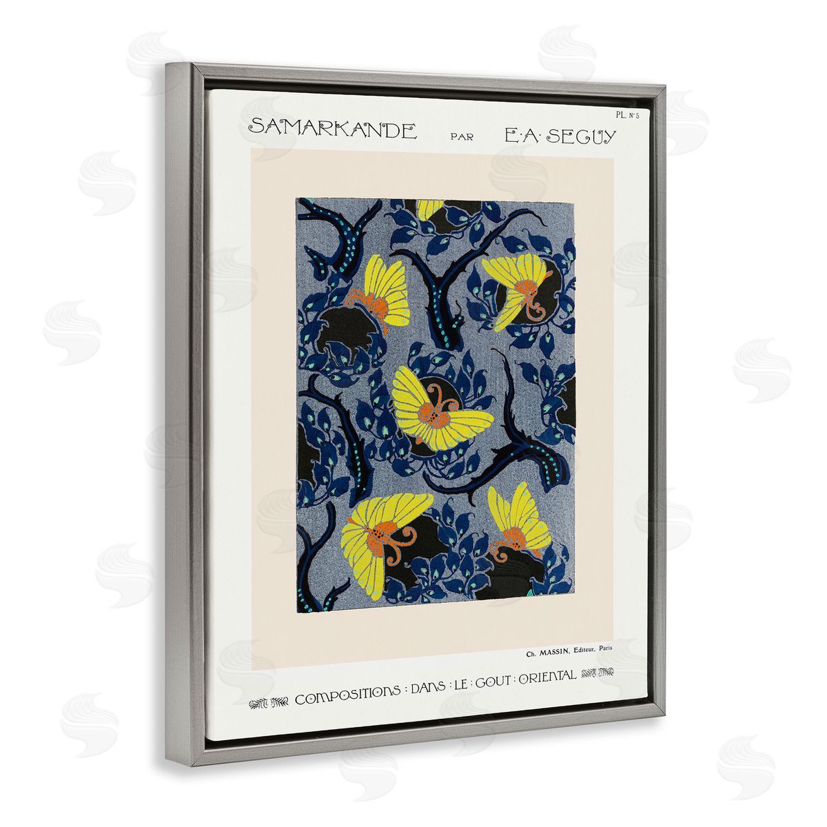 Public Domain | Vintage Pochoir Style Butterflies