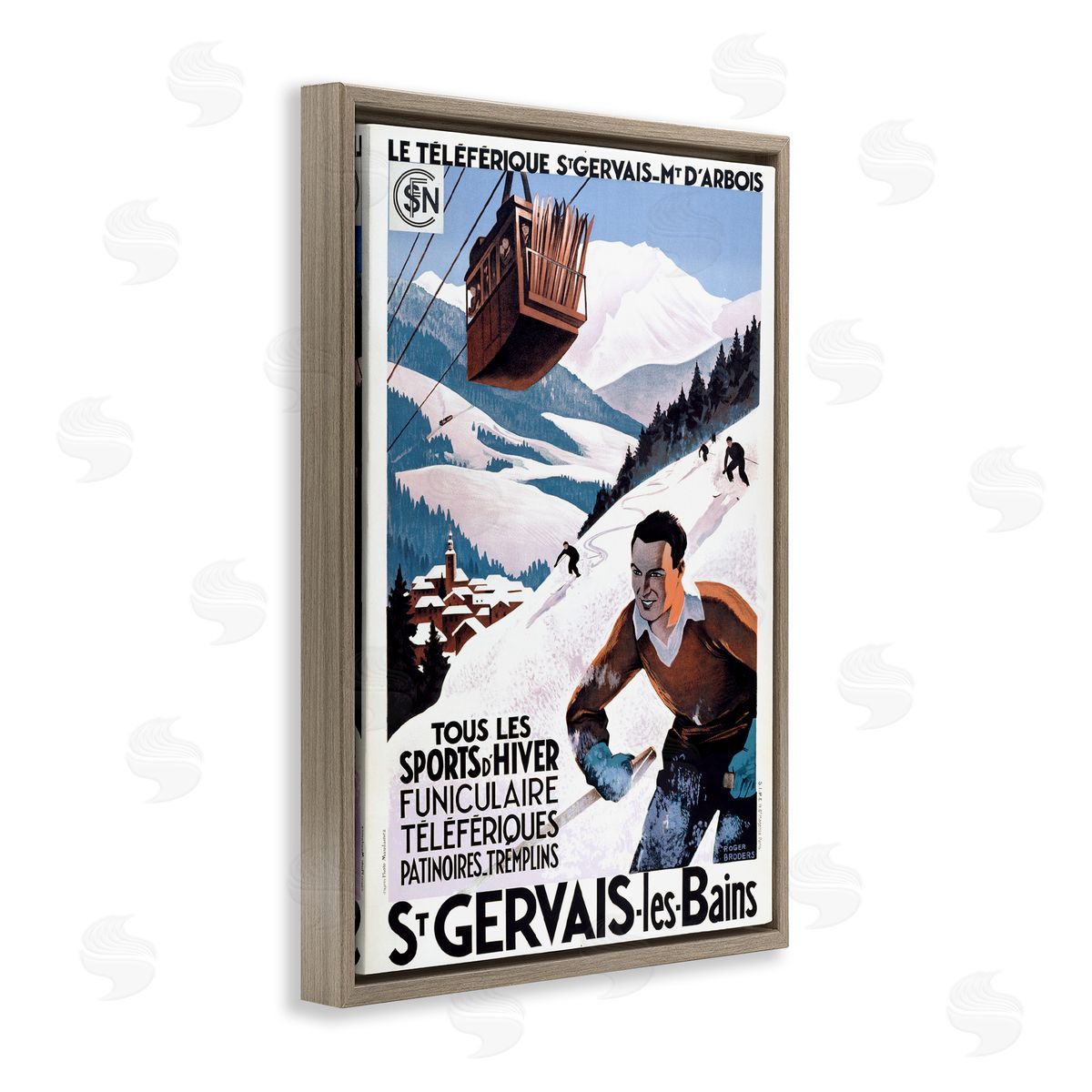 Marcus Jules | Vintage Skiing Slopes Poster