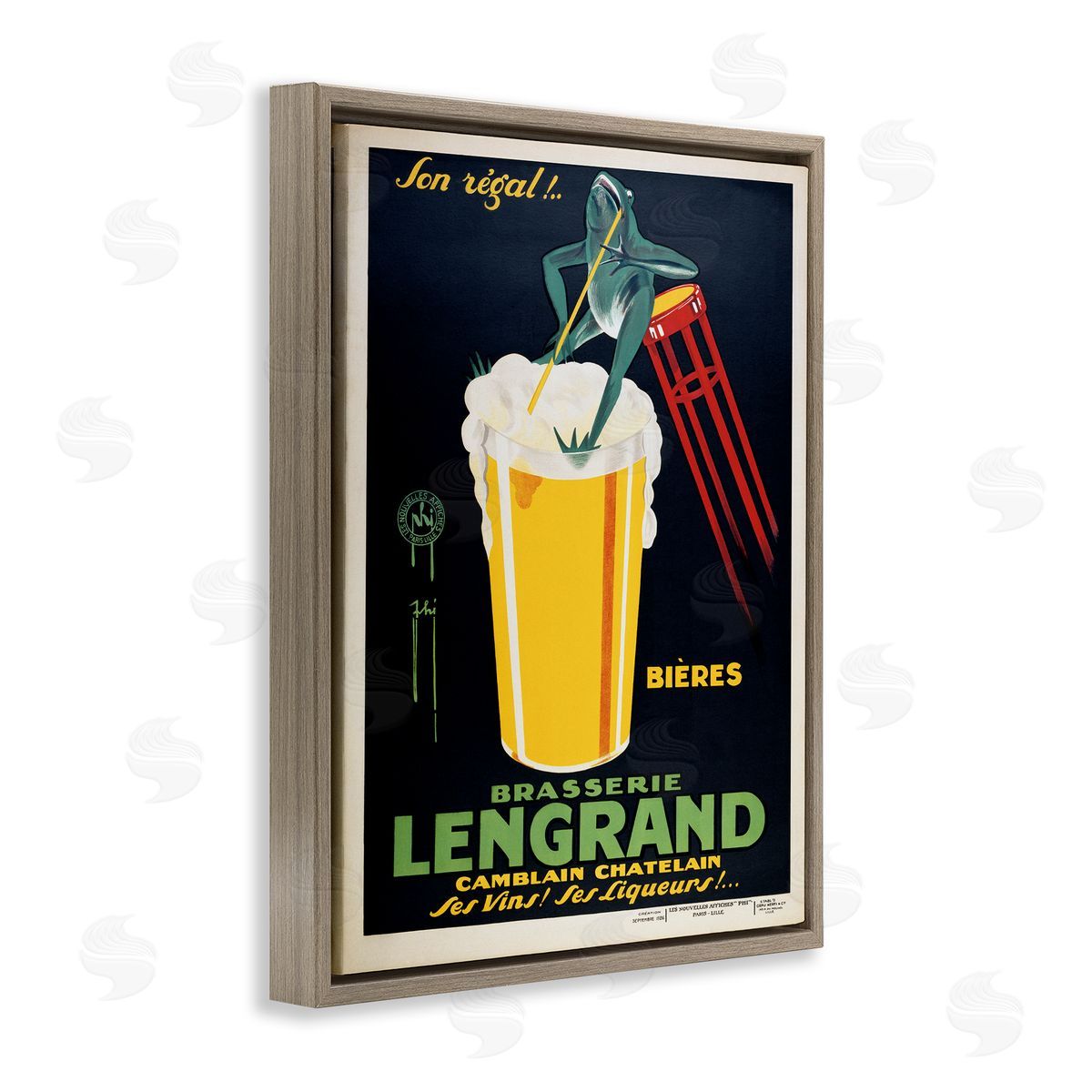 Marcus Jules | Antique Frog & Beer Advertisement