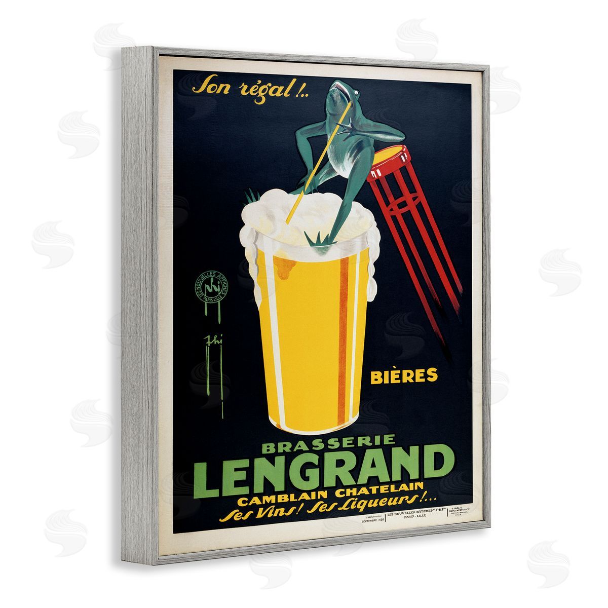Marcus Jules | Antique Frog & Beer Advertisement
