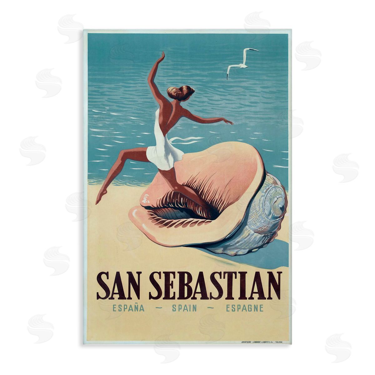 Marcus Jules | Vintage Woman on Beach Advertisement