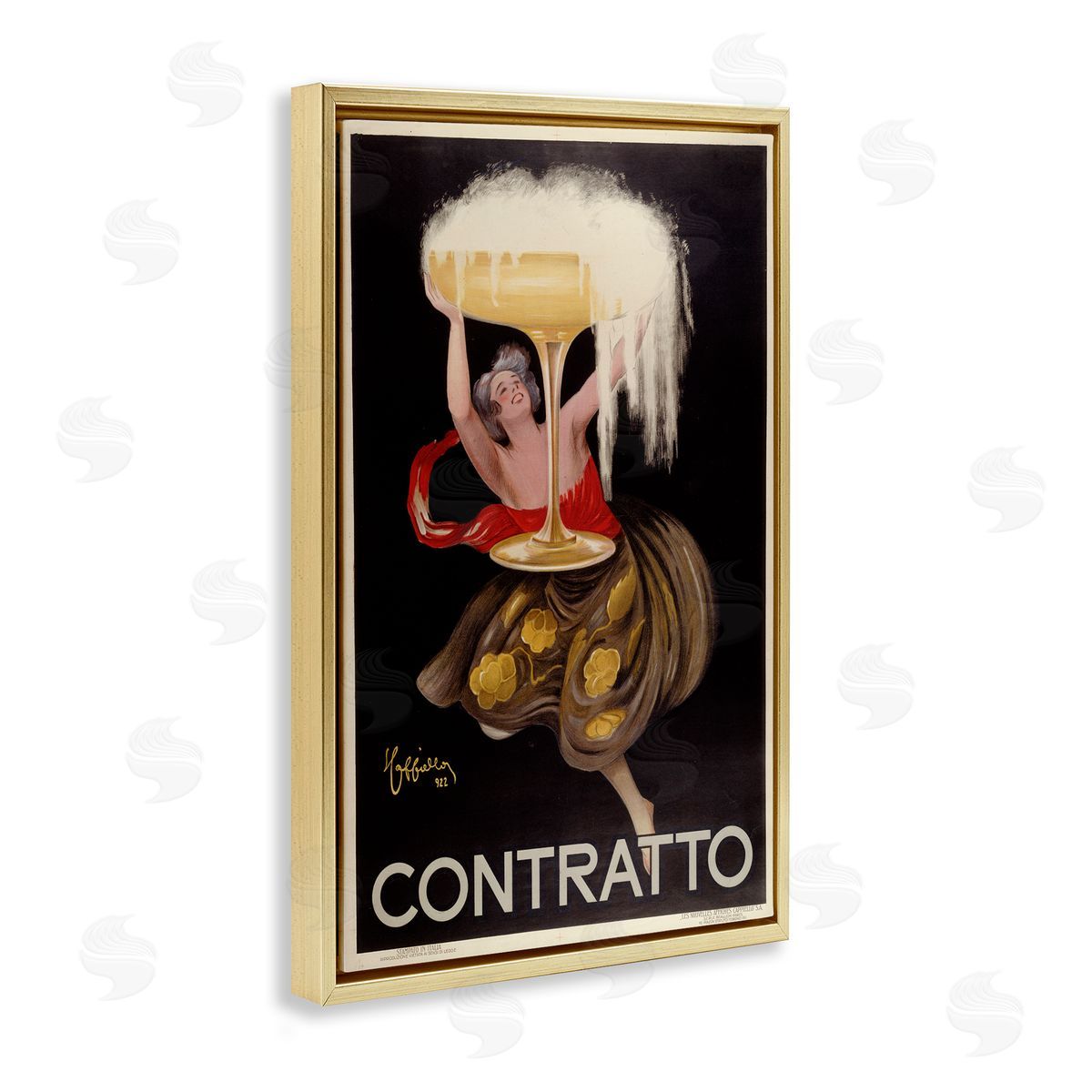 Marcus Jules | Antique Woman & Champagne Poster