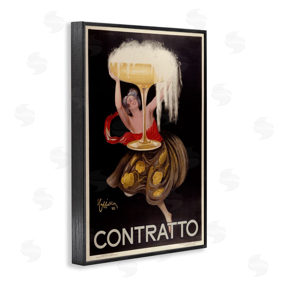 Marcus Jules | Antique Woman & Champagne Poster