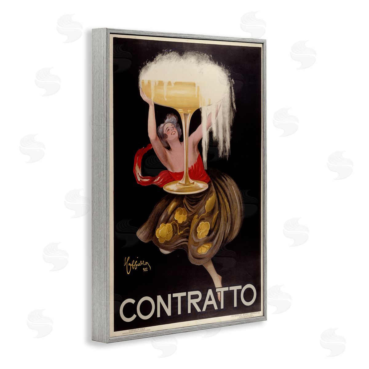 Marcus Jules | Antique Woman & Champagne Poster