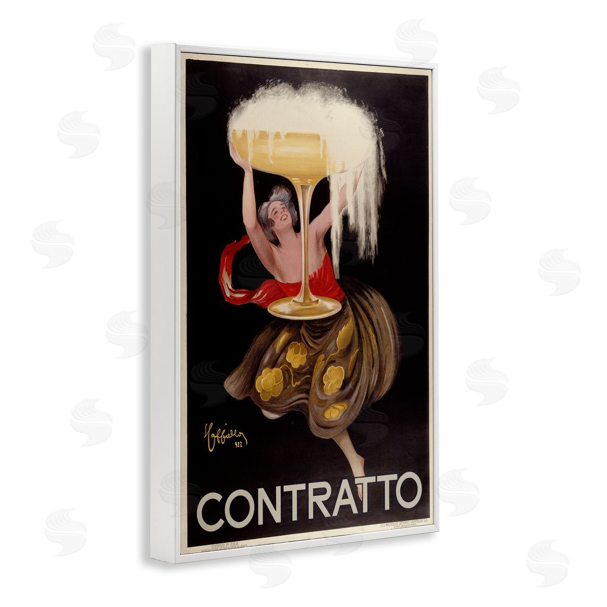 Marcus Jules | Antique Woman & Champagne Poster