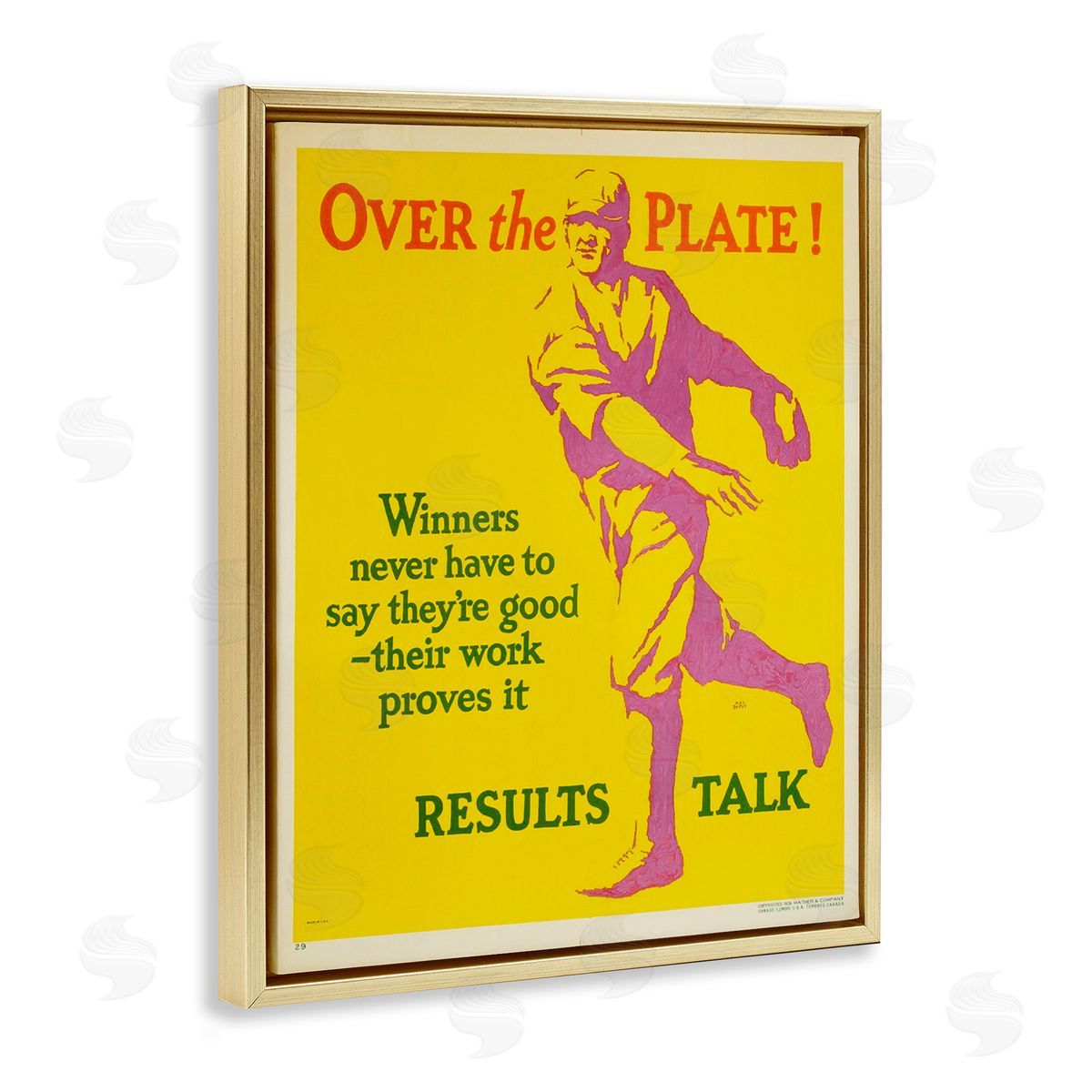 Marcus Jules | Vintage Yellow Baseball Poster