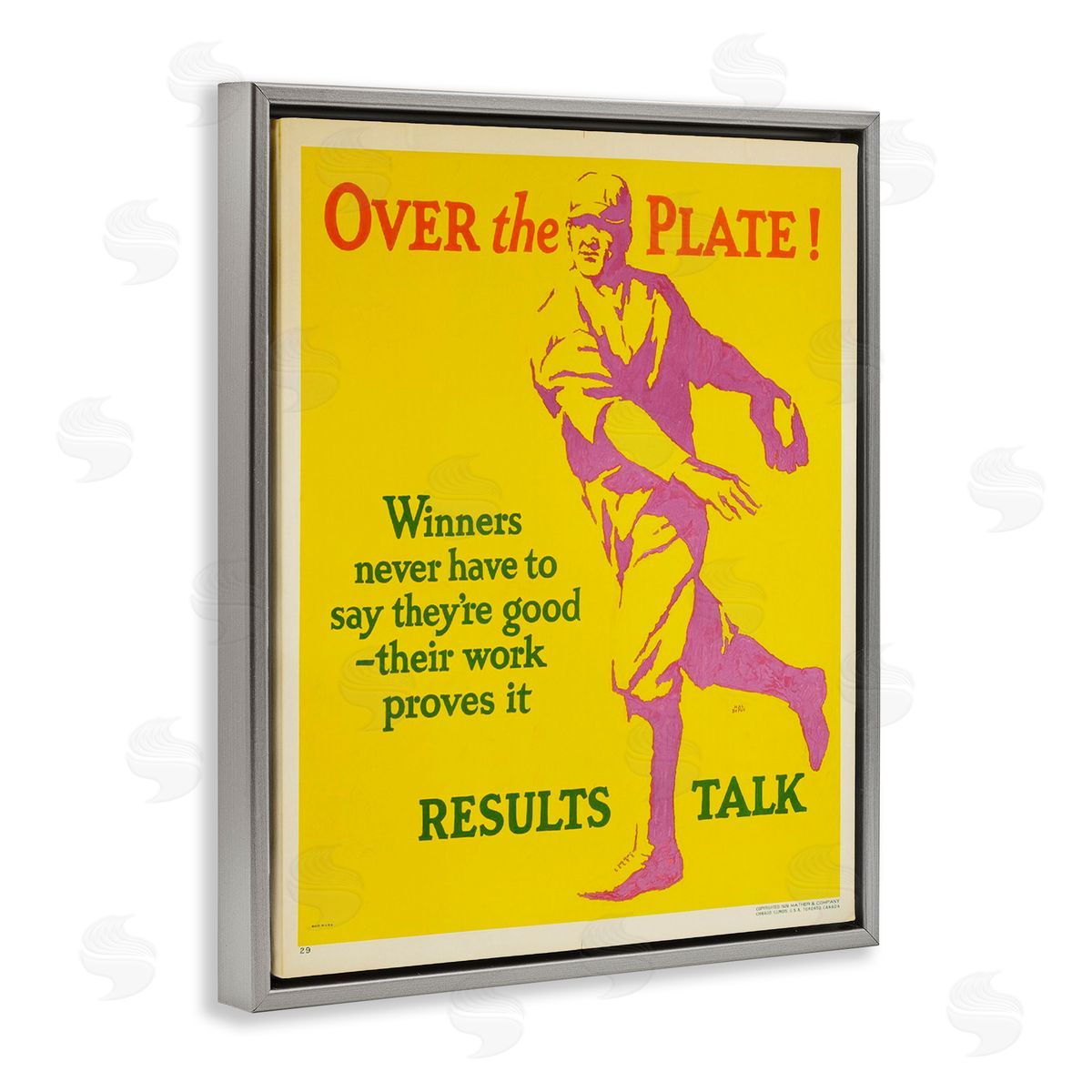 Marcus Jules | Vintage Yellow Baseball Poster