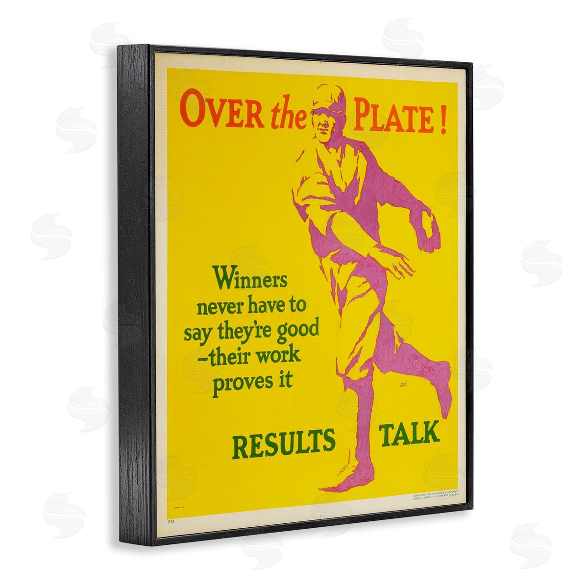 Marcus Jules | Vintage Yellow Baseball Poster