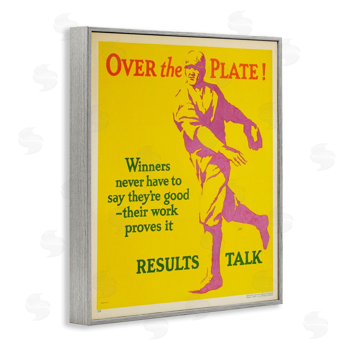 Marcus Jules | Vintage Yellow Baseball Poster