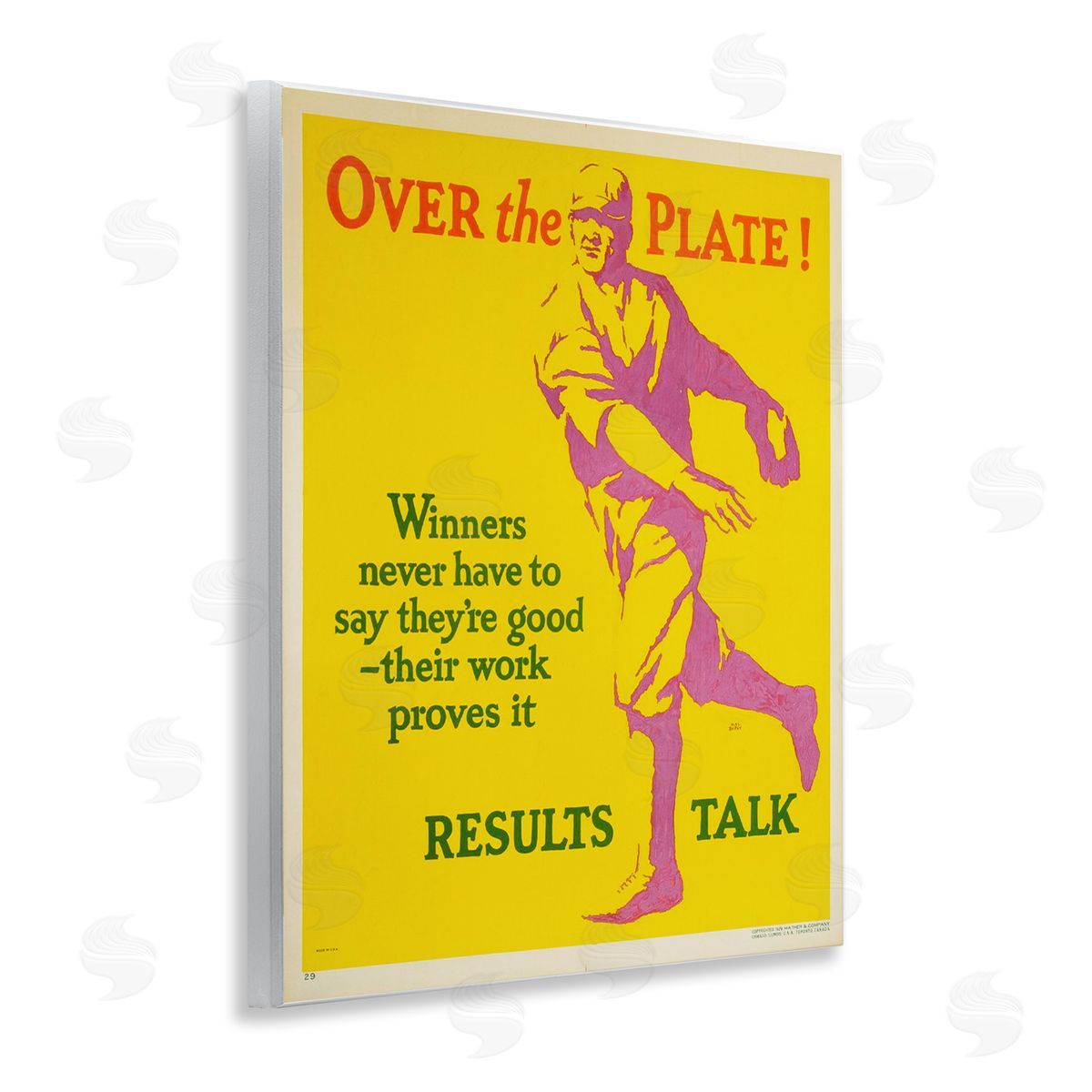 Marcus Jules | Vintage Yellow Baseball Poster