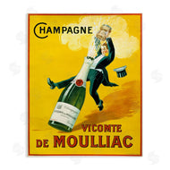 Marcus Jules | Bold Yellow Champagne Poster