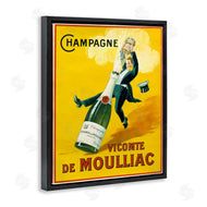 Marcus Jules | Bold Yellow Champagne Poster
