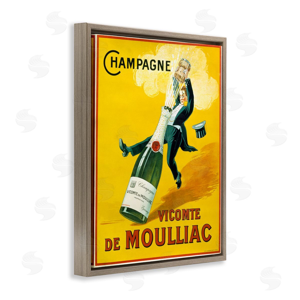 Marcus Jules | Bold Yellow Champagne Poster