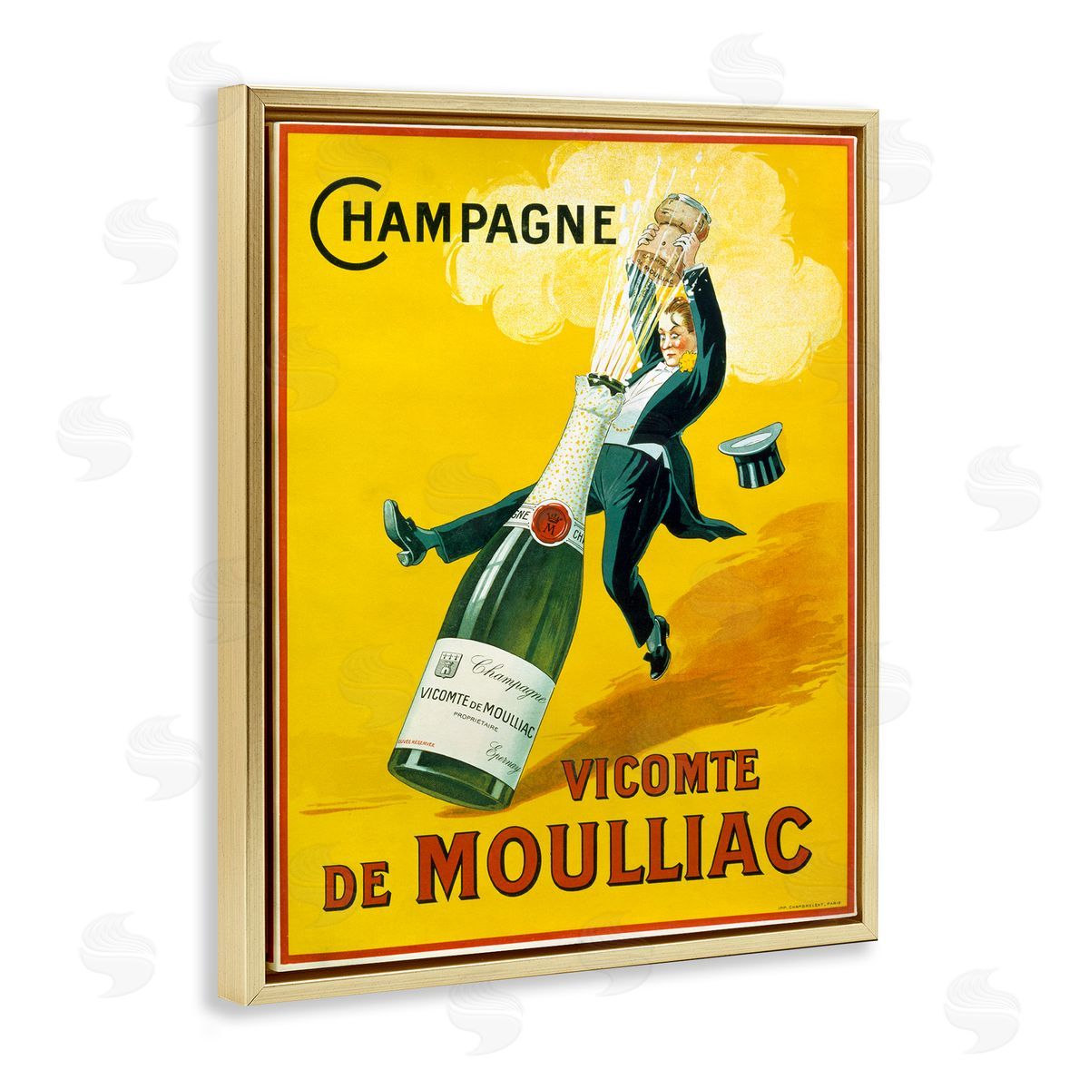 Marcus Jules | Bold Yellow Champagne Poster