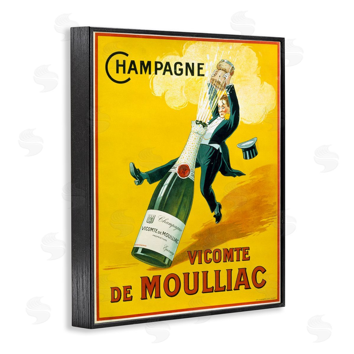 Marcus Jules | Bold Yellow Champagne Poster