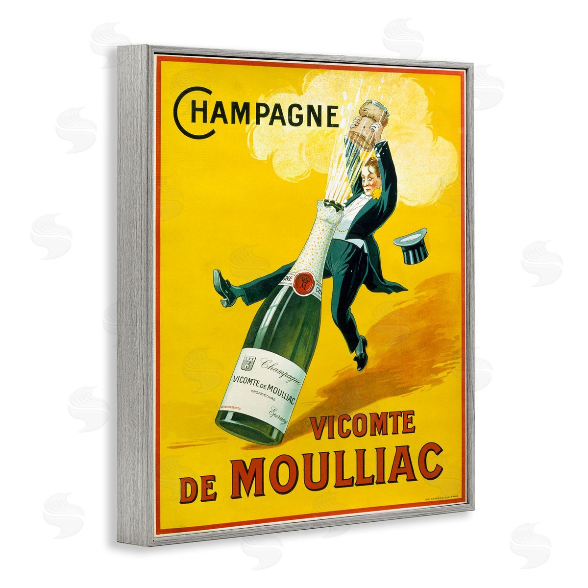 Marcus Jules | Bold Yellow Champagne Poster