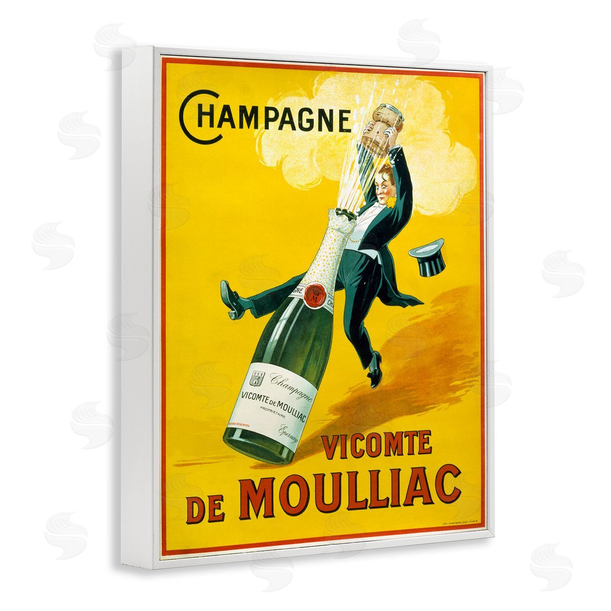 Marcus Jules | Bold Yellow Champagne Poster